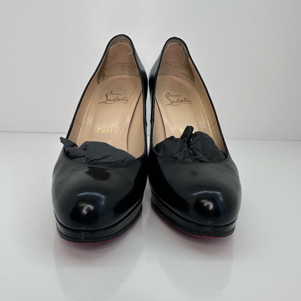 Christian Louboutin Black Heels with Red Sole - Picture 3 of 4